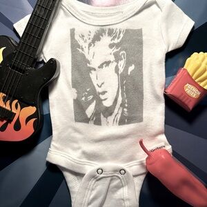 BILLY IDOL 80s rock singer songwriter rebel yell smoking hot baby onesie PREEMIE